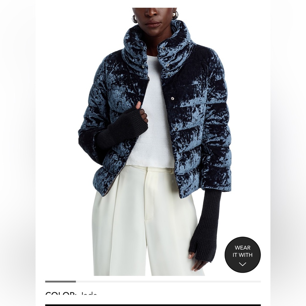 NWT Herno marled velvet down jacket
